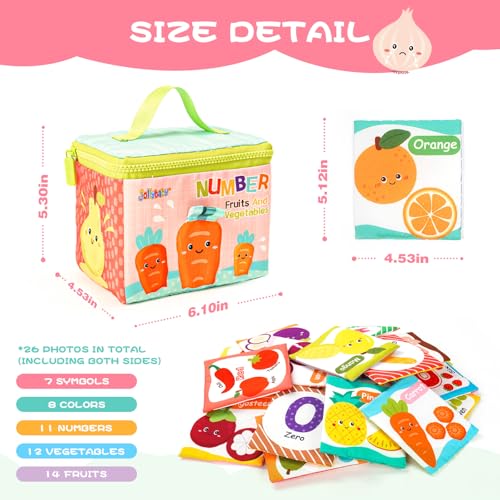 Jollybaby Reusable Soft Flash Cards for Toddler