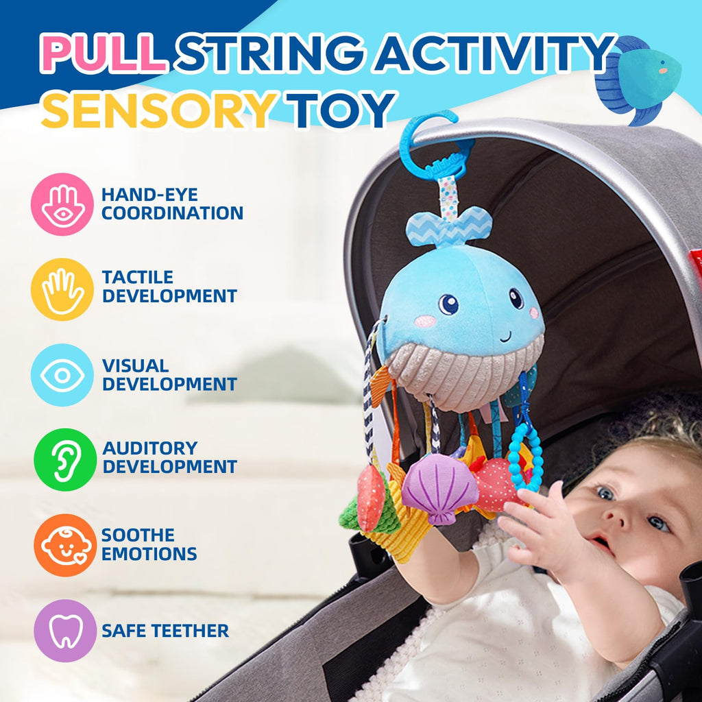 Jollybaby Musical Pull String Toy for Stroller Car Seat Crib