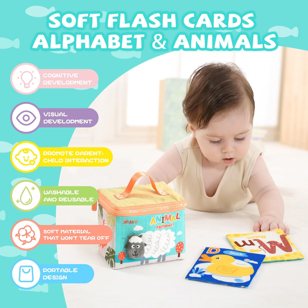 Jollybaby Reusable Soft Flash Cards for Toddler
