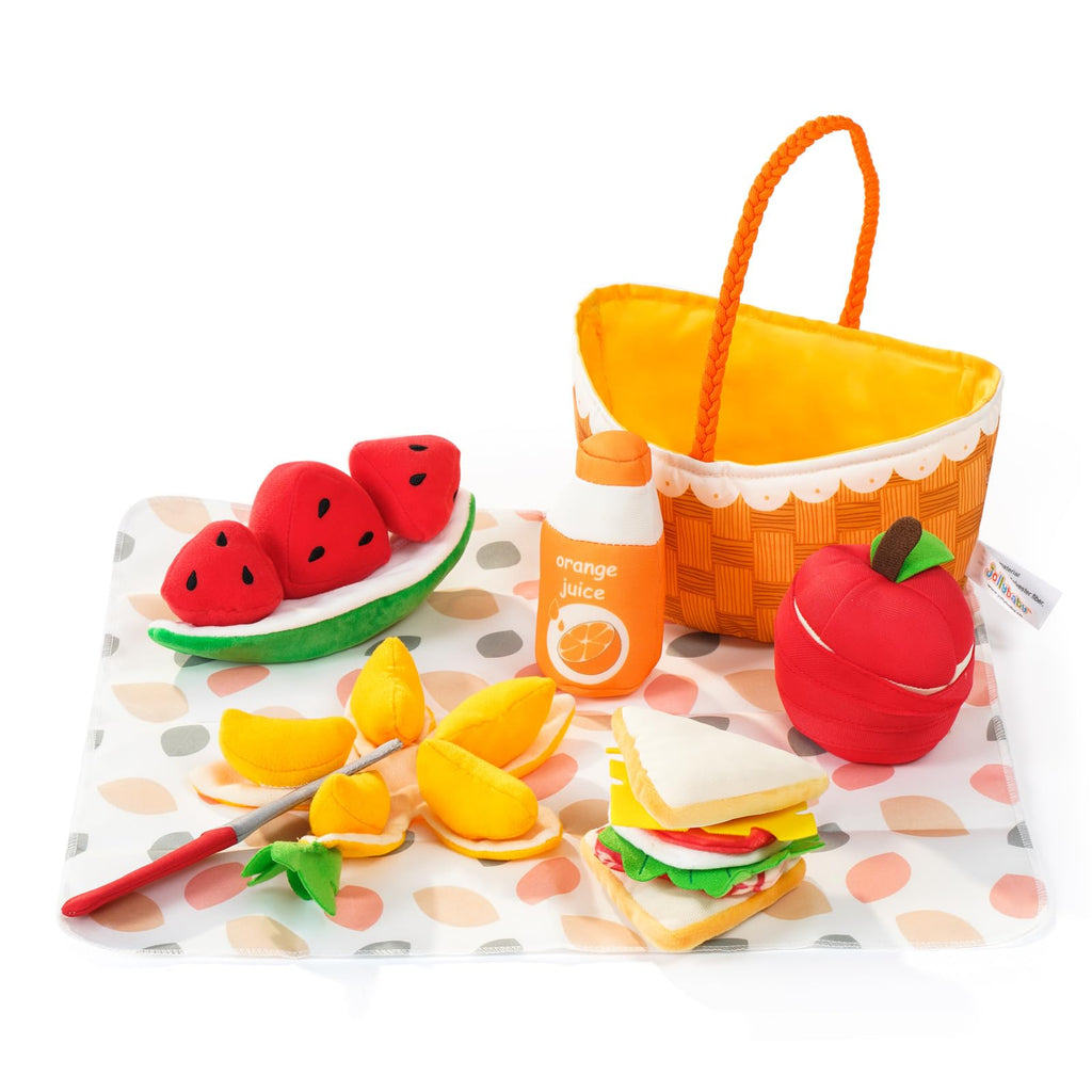 Jollybaby Soft Plush Stuffed Burger Pretend Play Food Toy