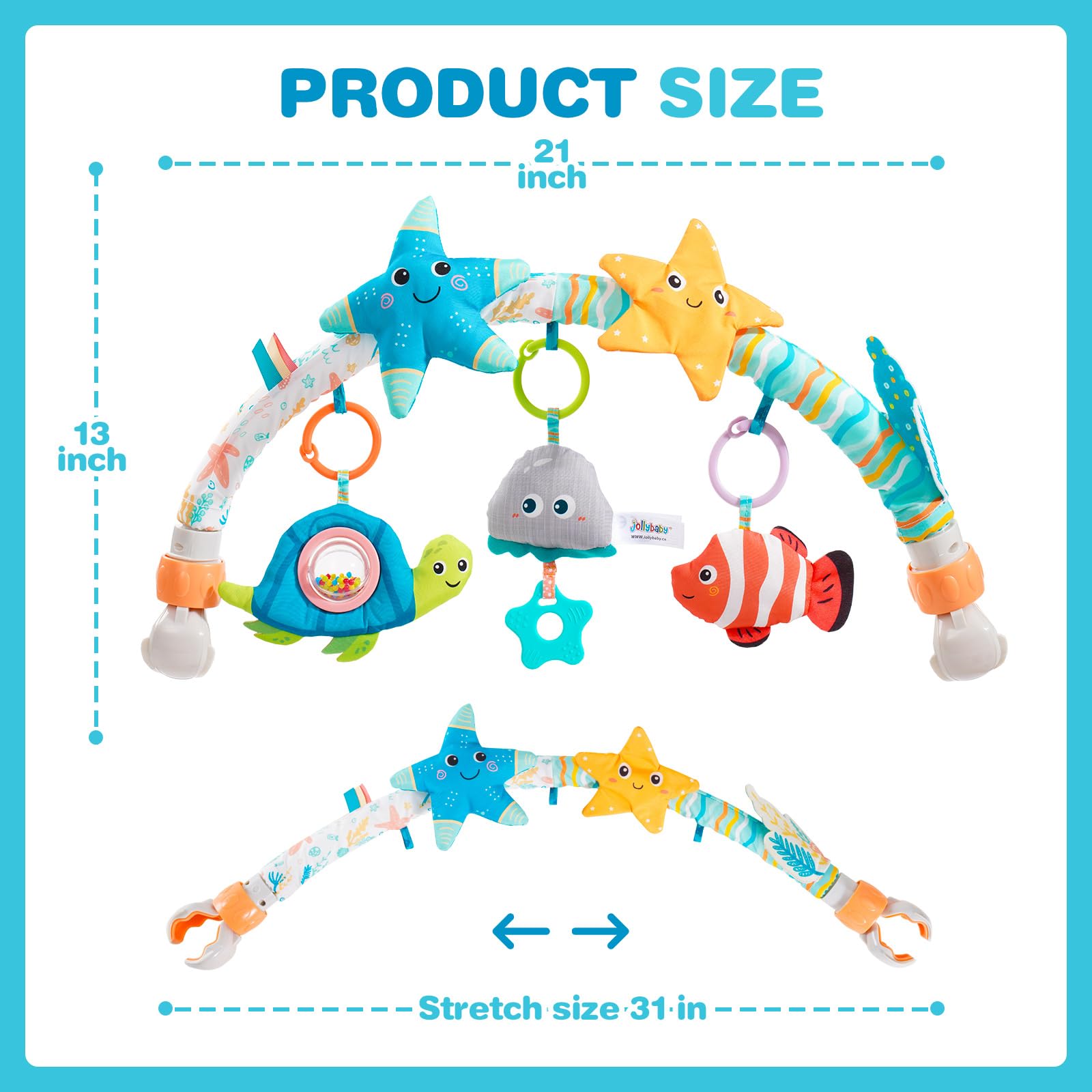 Jollybaby Bassinet Stroller Crib Mobile Toy for Baby