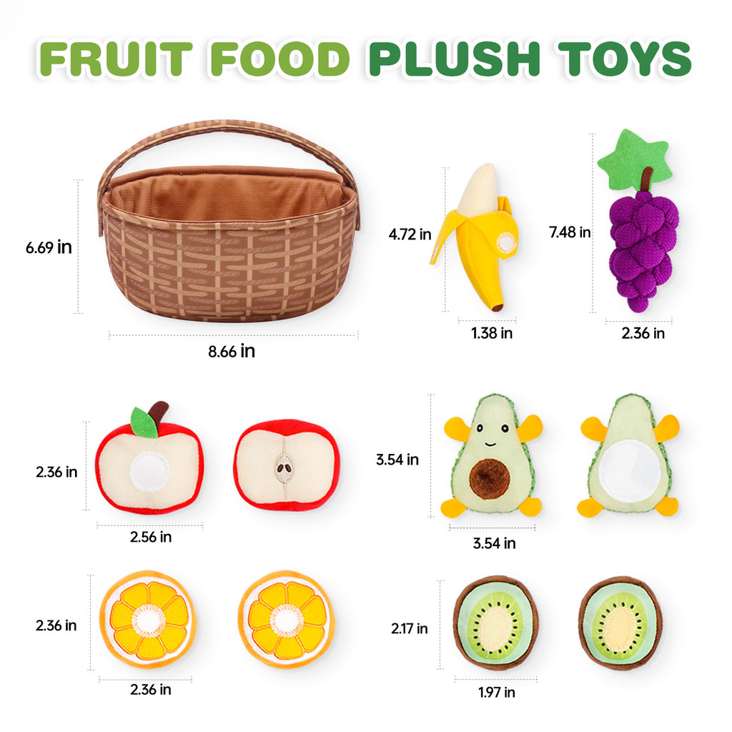 Jollybaby Plush Stuffed Fruit Food Toy Set for Toddler