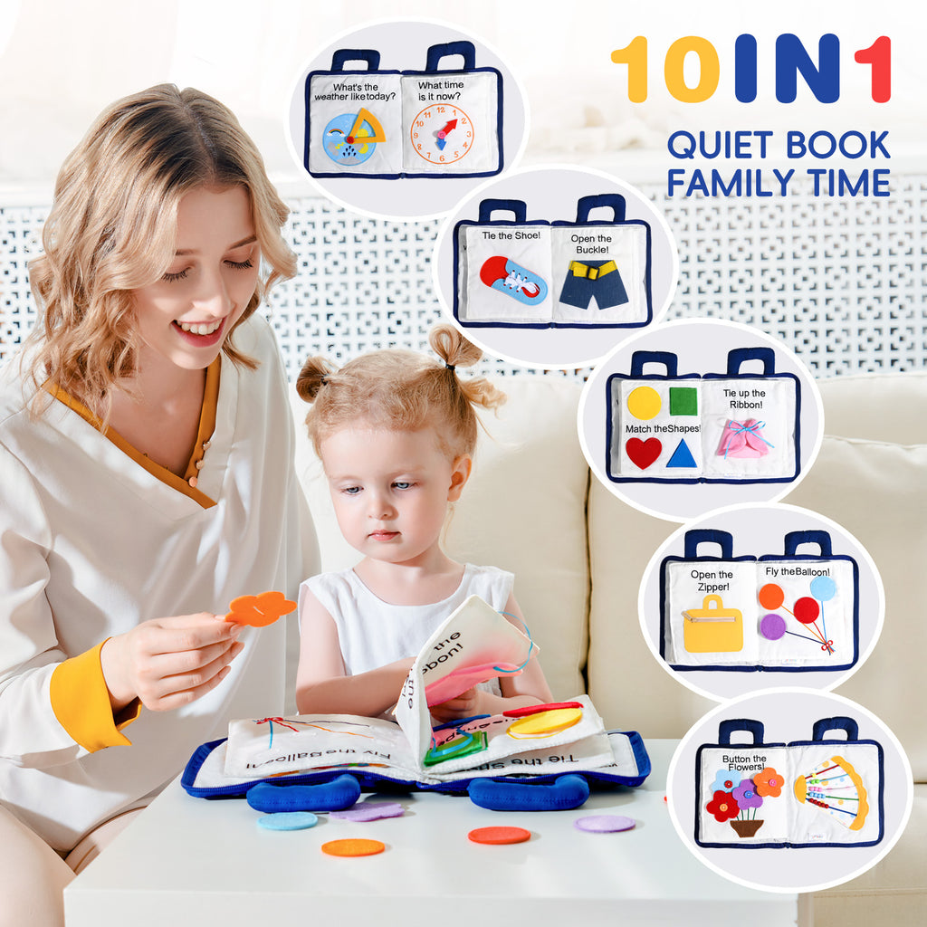 Jollybaby 10 Page Baby Soft Busy Books - My Quiet Book