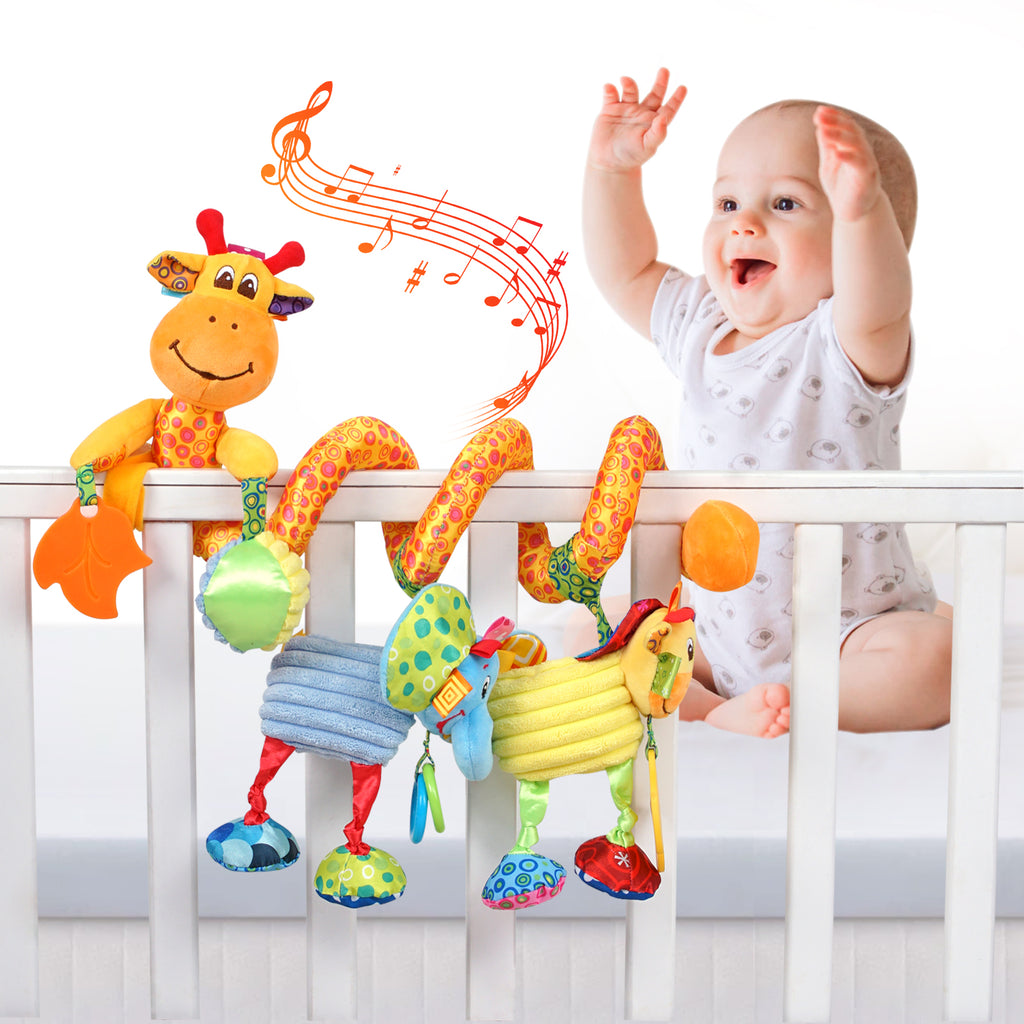 Jollybaby Crib Stroller Car Seat Spiral Toys for Baby