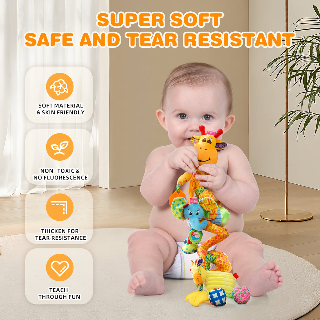 Jollybaby Crib Stroller Car Seat Spiral Toys for Baby