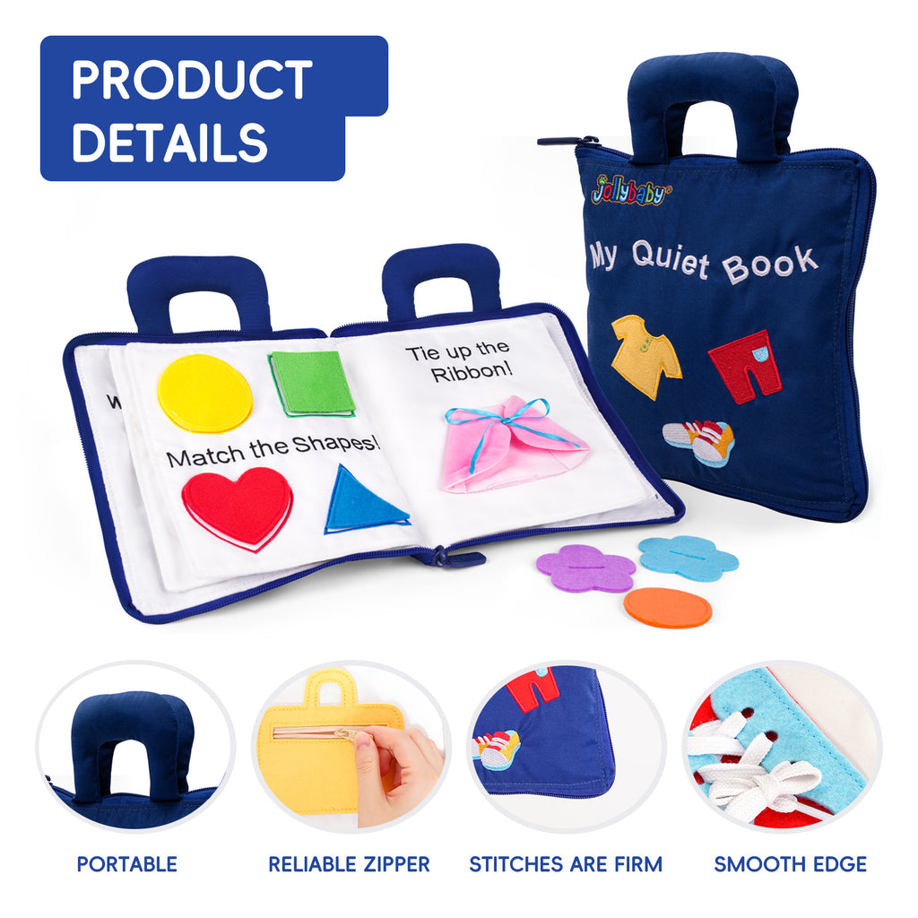 Jollybaby 10 Page Baby Soft Busy Books - My Quiet Book